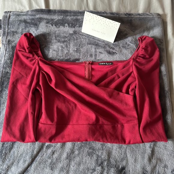 ❣️3/$30 SHEIN sweetheart wrap front top. - Picture 6 of 6